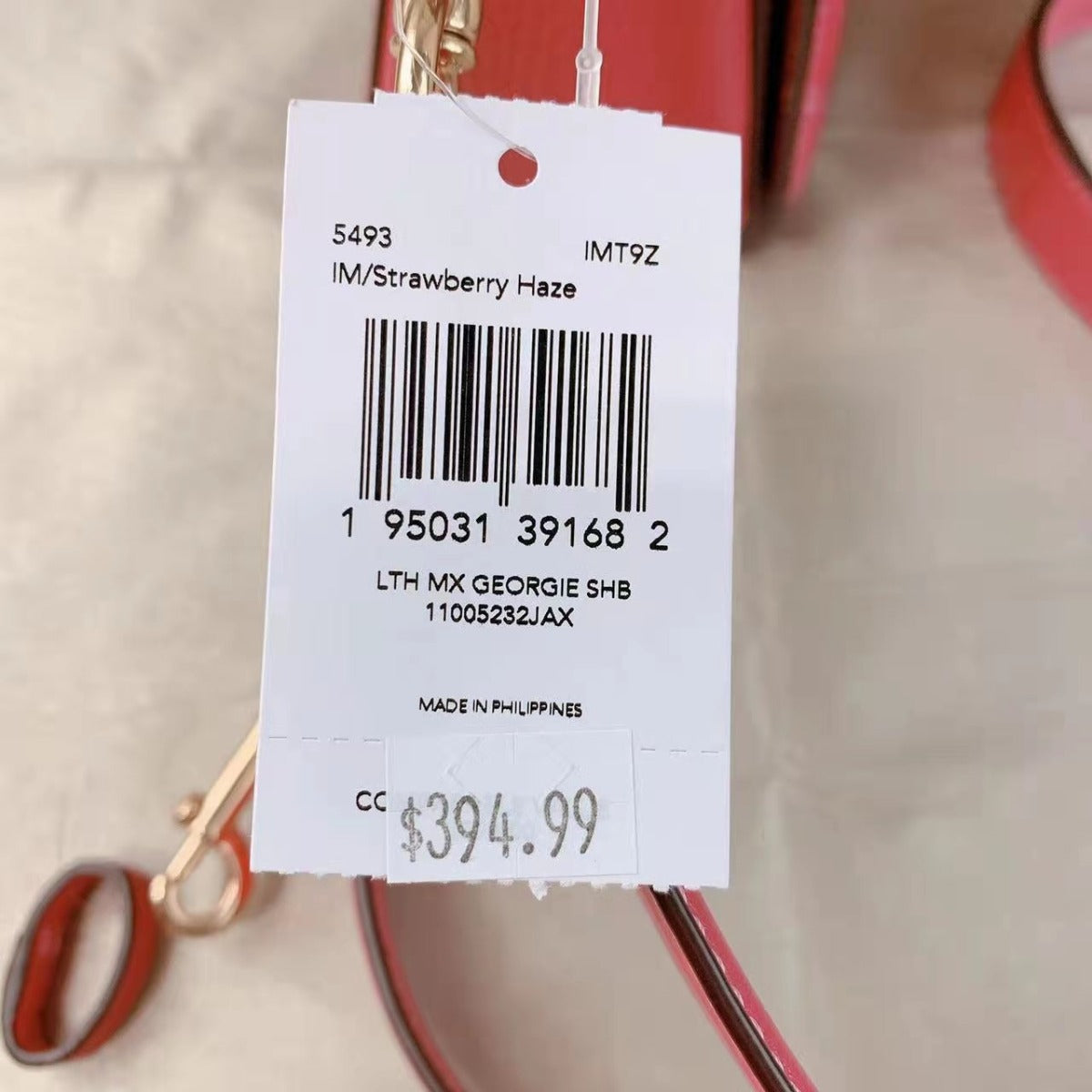 Coach 5493 Georgie Shoulder Bag In Gold/Strawberry Haze Coach 5493 Georgie Shoulder Bag In Gold/Strawberry Haze